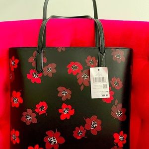 Kate Spade Brynn Tote Dancing Blooms - Black Multicolor.